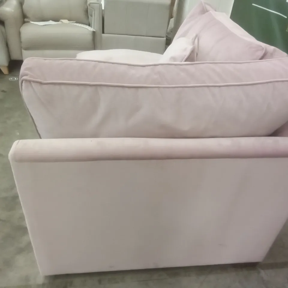 DESIGNER LOUNGE.CO MADE IMOGEN CHAISE END UNIT LHF - ROSE QUARTZ FABRIC 