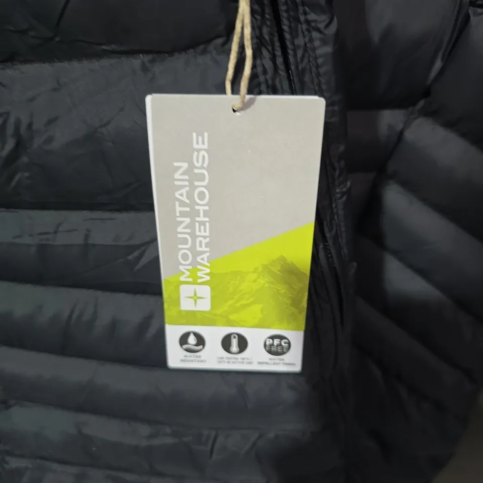 MOUNTAIN WAREHOUSE NAVY PUFFER COAT WITH HOOD – UK 14 (EU 42) WOMENS
