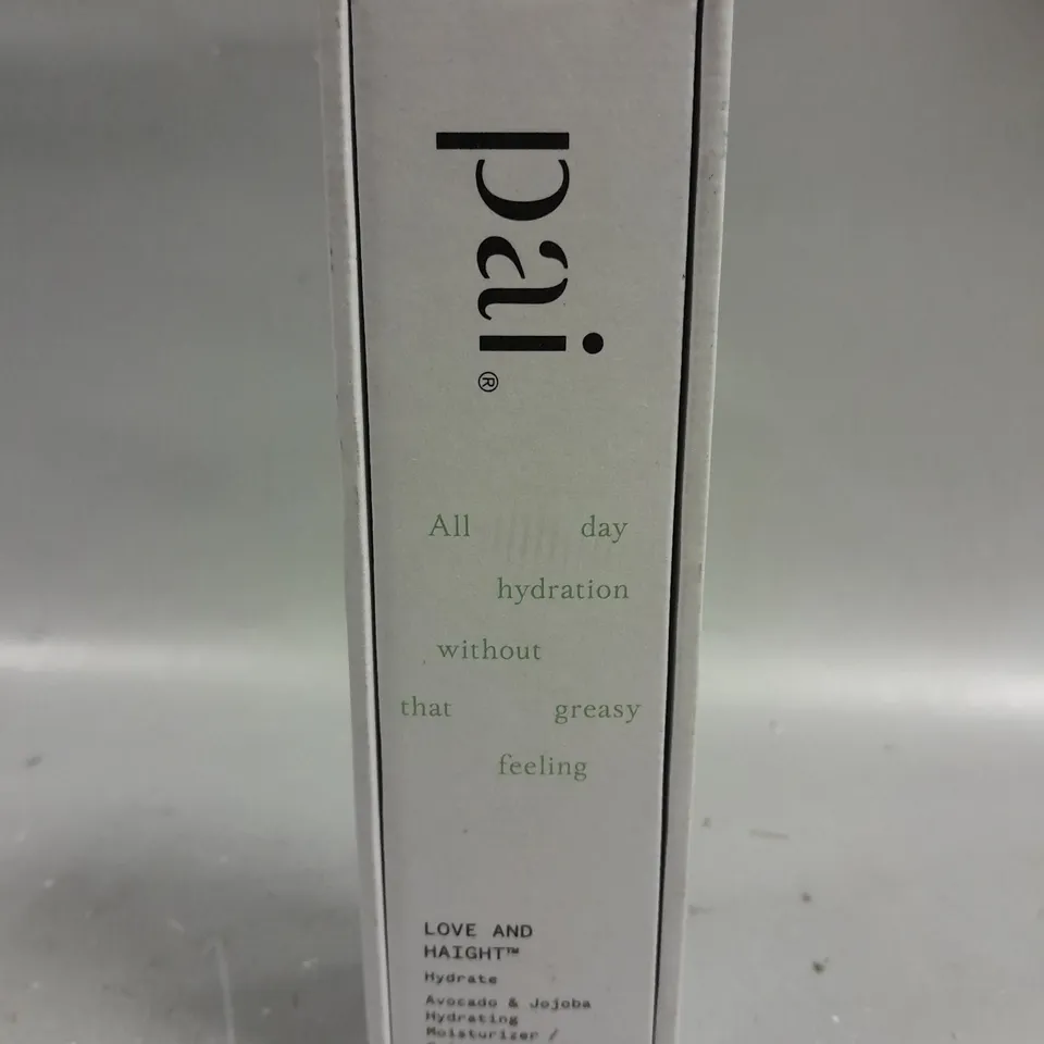 BOXED SEALED PAI LOVE & HAIGHT AVOCADO & JOJOBA HYDRATING MOISTURISER - 50ML 