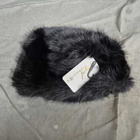 ROYAL STALLION BLACK FAUX FUR COSSACK HAT WITH PADDED LINING