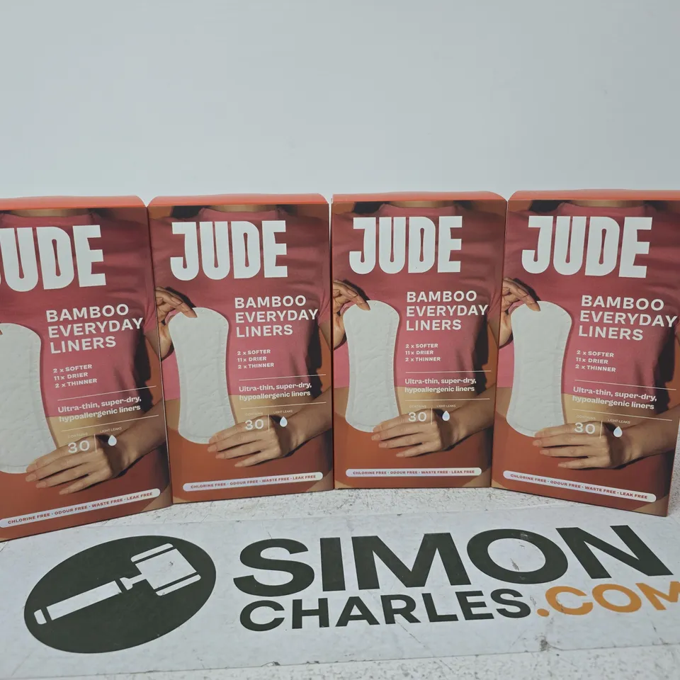JUDE BAMBOO EVERYDAY LINERS – 30 LINERS PER BOX- SET OF 4