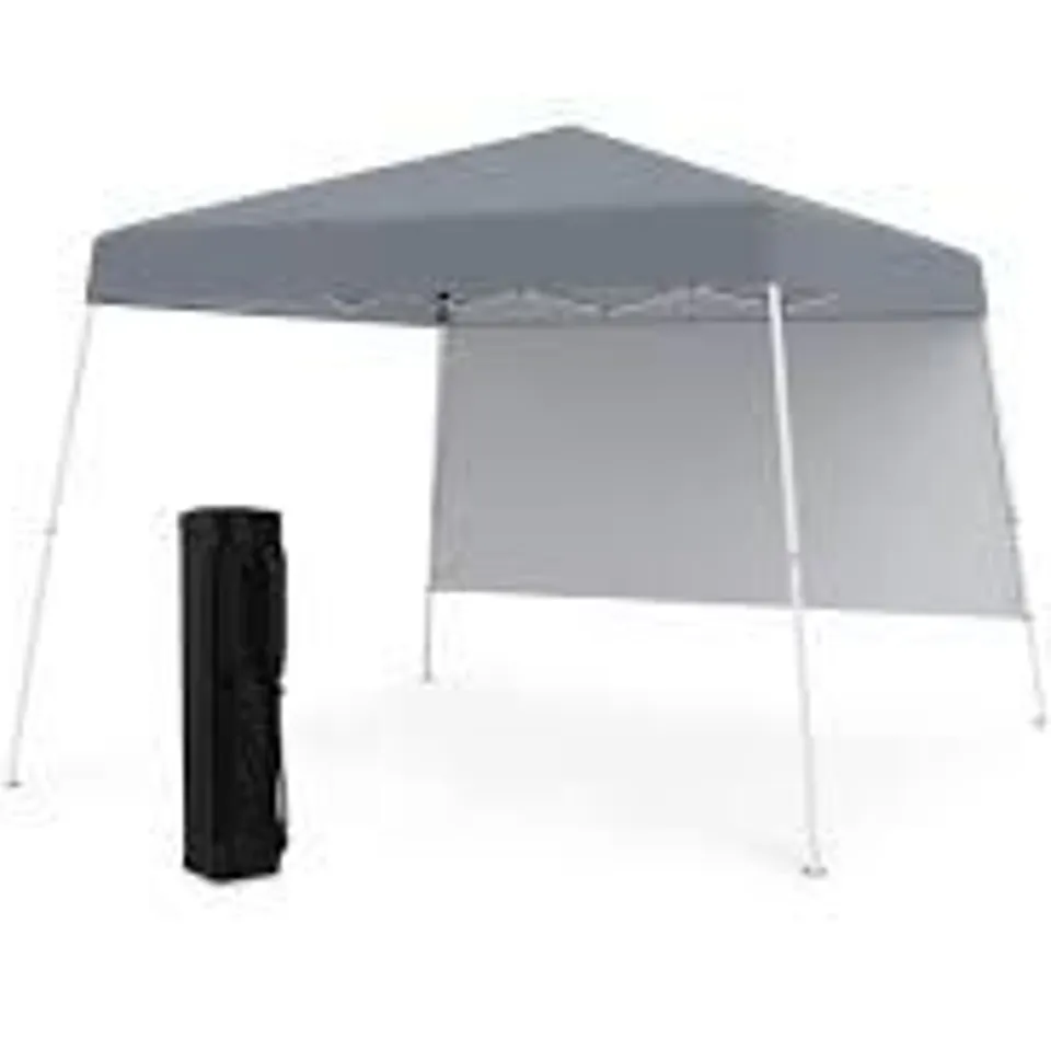 COSTWAY COSTWAY DURABLE WATERPROOF FOLDING GARDEN GAZEBO 3X3M IN GRAY NP12556GR
