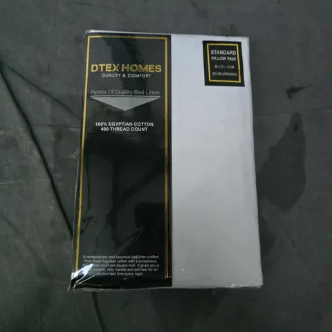 DTEX HOMES EGYPTIAN COTTON STANDARD PILLOW PAIR