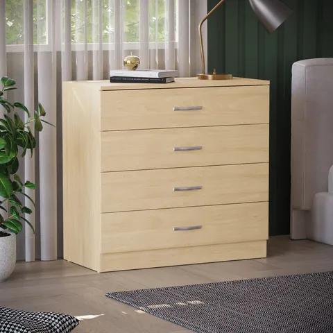 BOXED MAYBERY 4 DRAWER CHEST - PINE (1 BOX)