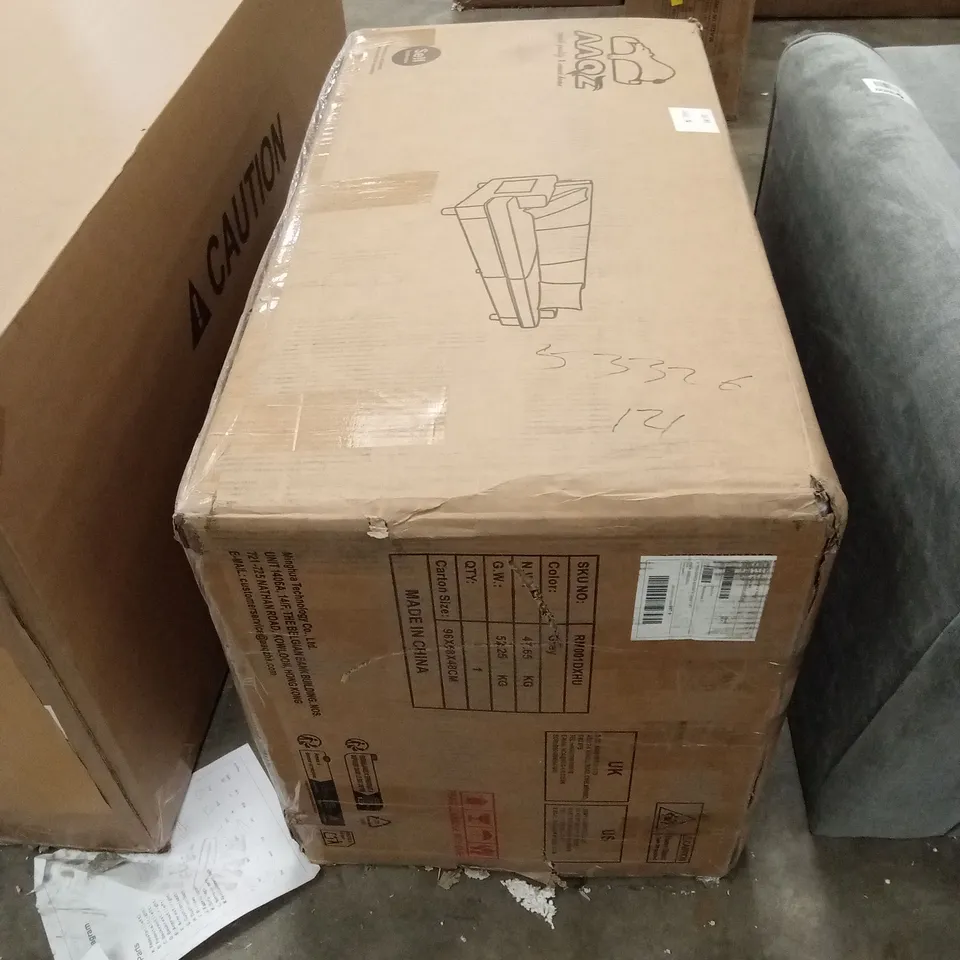 BOXED DESIGNER FABRIC SOFA - GREY (1 BOX)