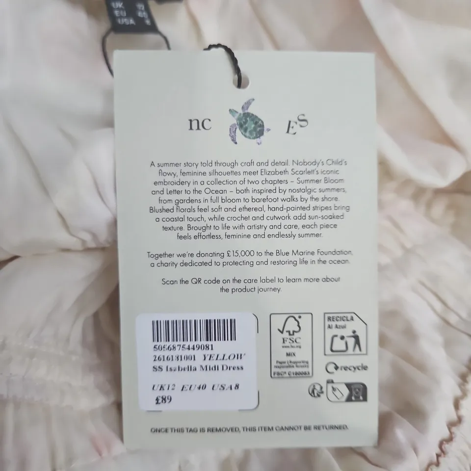 NOBODY'S CHILD X ELIZABETH SCARLETT FLORAL DRESS – UK 12