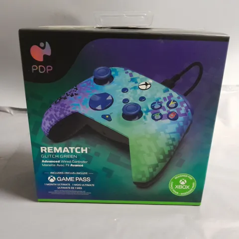 SEALED PDP REMATCH GLITCH GREEN ADVANCED WIRED CONTROLLER FOR XBOX