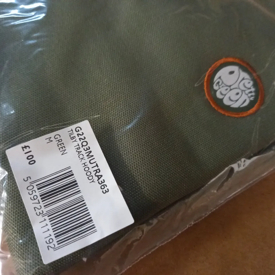 BAGGED PRETTYGREEN TILBY TRACK HOODY IN GREEN - M
