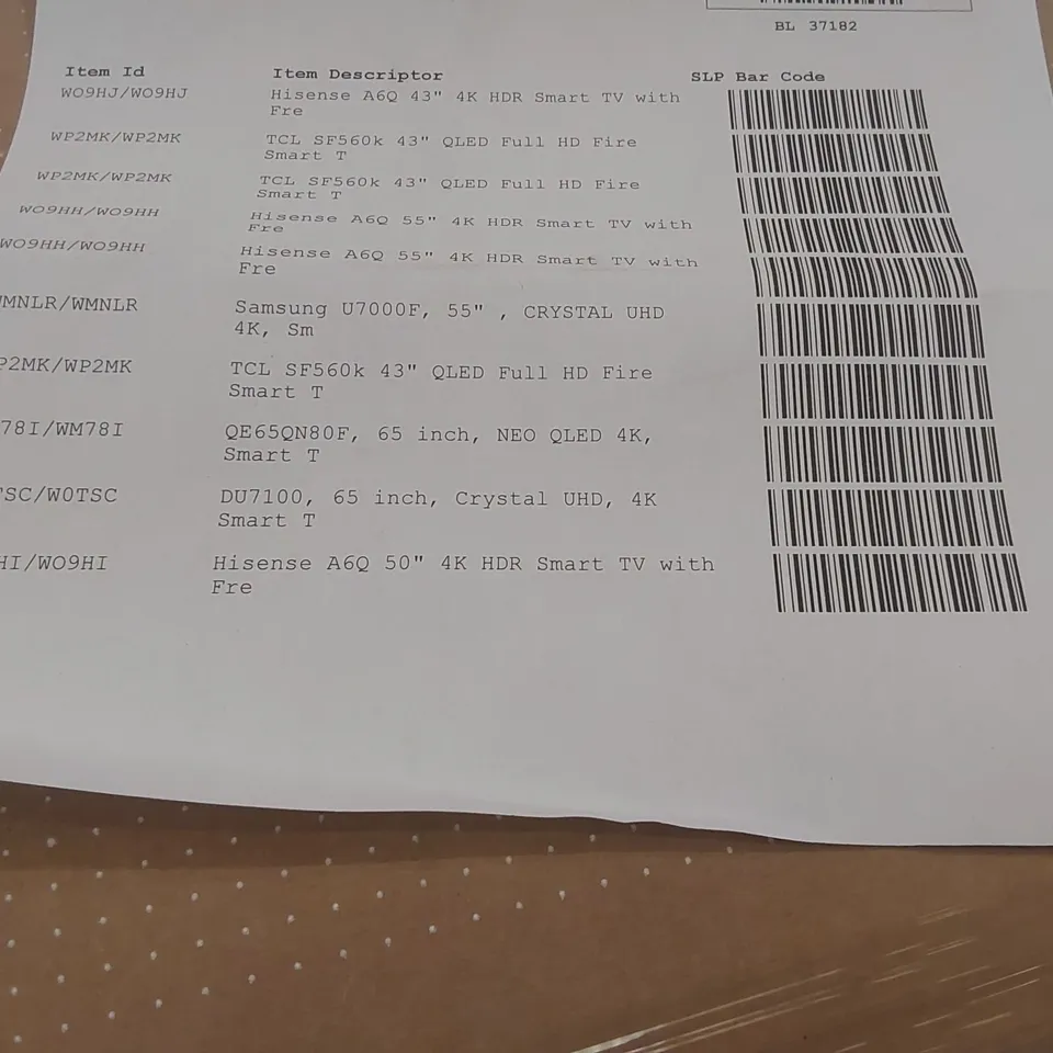 PALLET CONTAINING A LARGE QUANTITY OF ASSORTED DAMAGED TVs