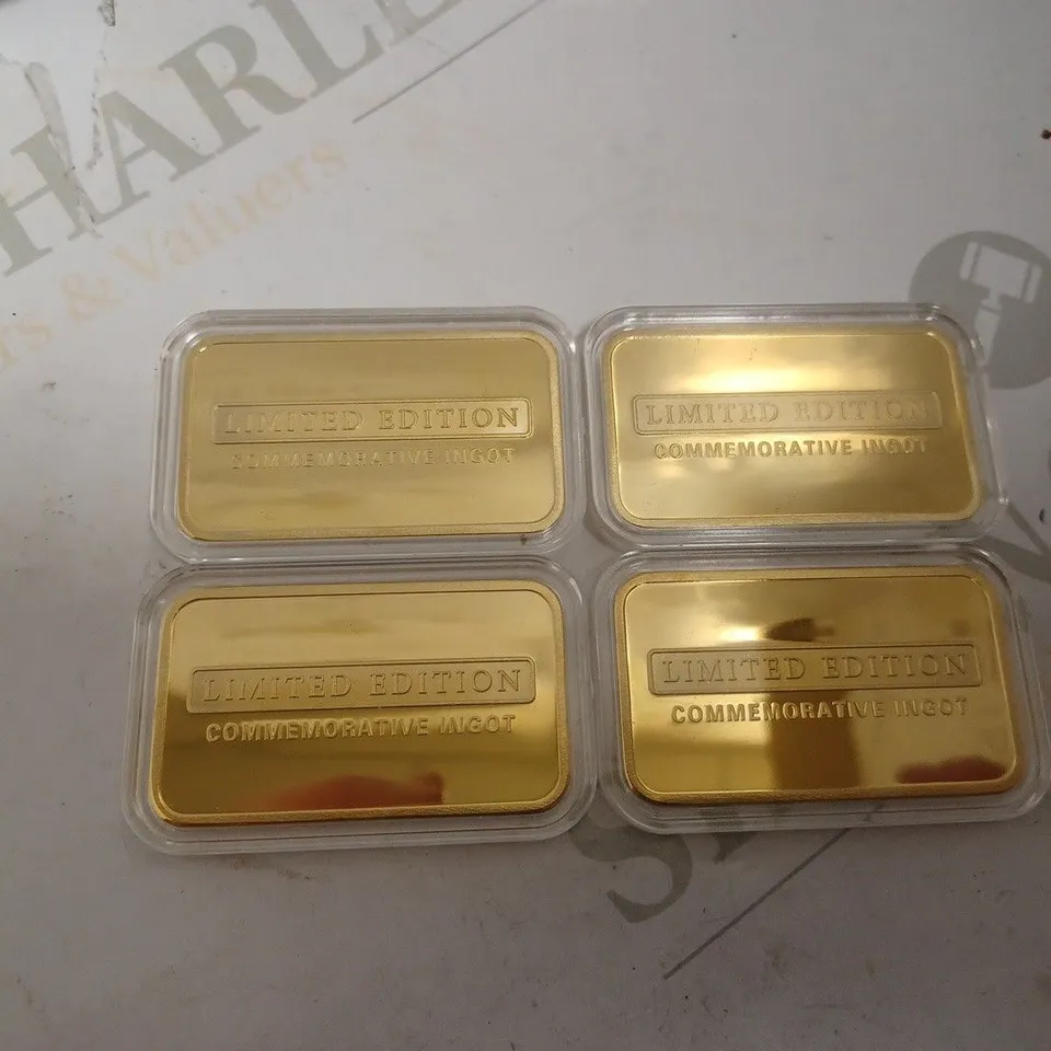 SET OF 4 WESTMINISTER LIMITED EDITION COMMEMORATIVE IGNOTS