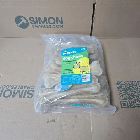 BESTPETS DOG CHEWS 10 X 8" HIDE KNUCKLES