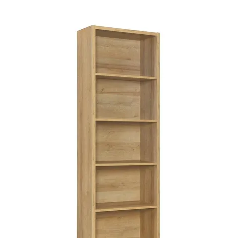 METRO TALL WIDE BOOKCASE - OAK (1 BOX) - COLLECTION ONLY