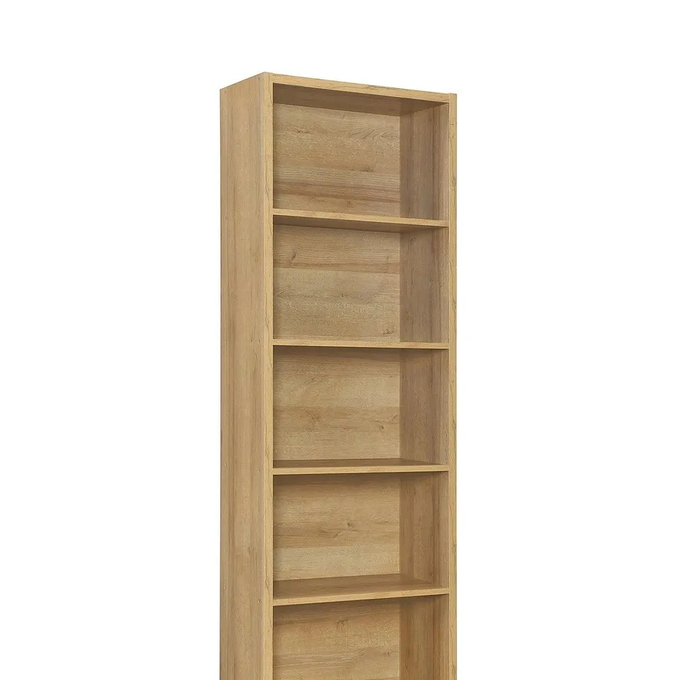 METRO TALL WIDE BOOKCASE - OAK (1 BOX) - COLLECTION ONLY