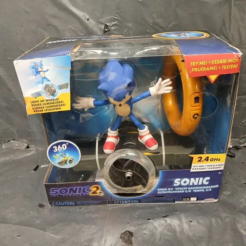 BOXED SONIC 2 MOVIE SONIC SPEED RC TOY