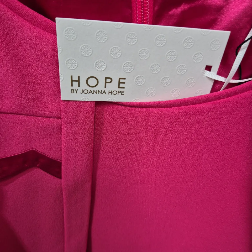 HOPE BY JOANNA HOPE PINK DRESS WITH MATCHING JACKET, UK SIZE 22