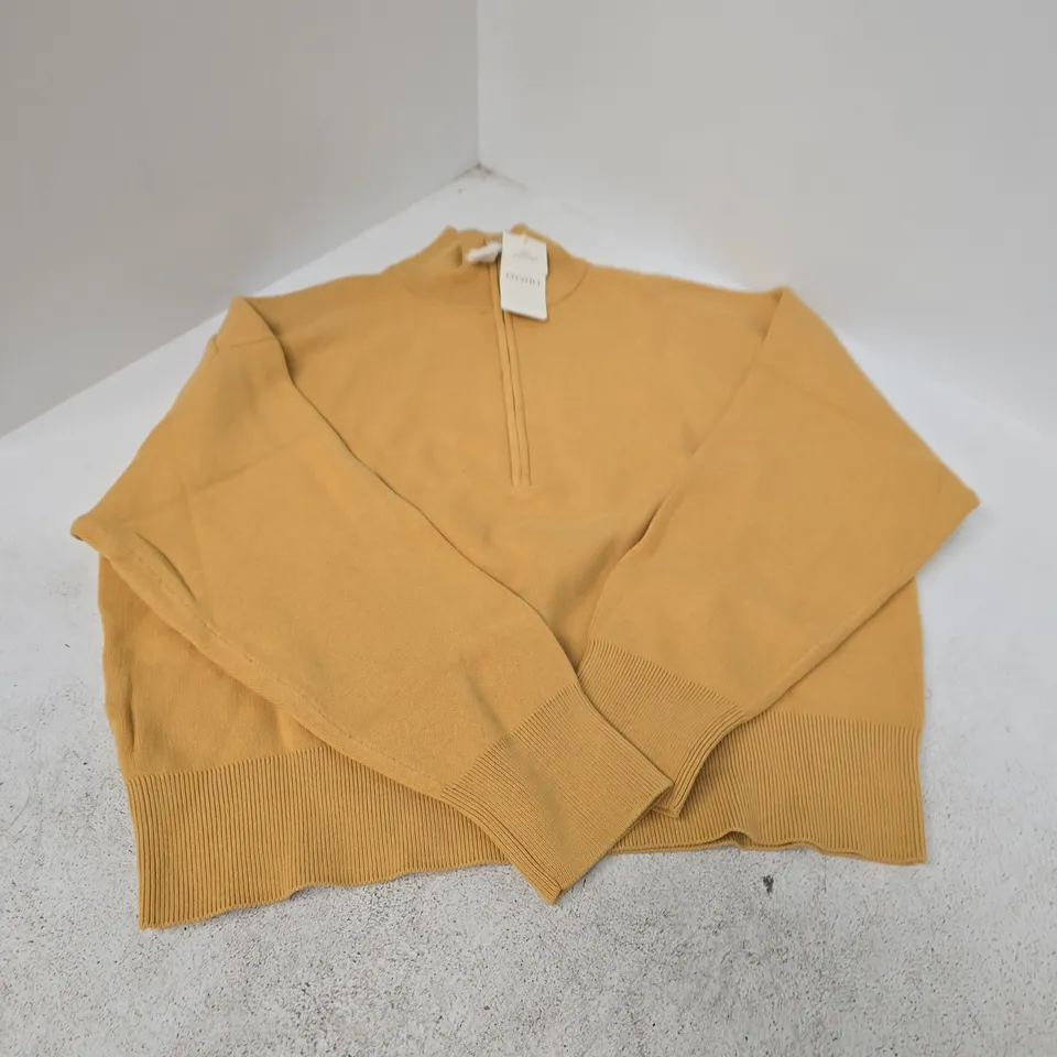 OYSHO MUSTARD KNIT WOOL-BLEND JUMPER – WOMEN'S – UK M