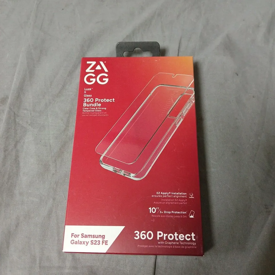 BOX OF APPROXIMATELY 50 ZAGG 360 PROTECT SCREEN PROTECTOR FOR SAMSUNG GALAXY S23 FE 