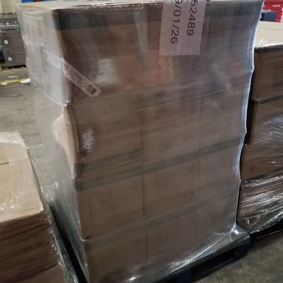 PALLET CONTAINING APPROXIMATELY 36 BRAND NEW LARGE PAINTED CERAMIC PUMPKINS