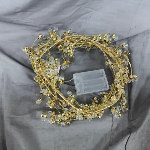 PRE-LIT BATTERY OPERATED BEADED GARLAND