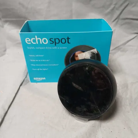 AMAZON ECHO SPOT – BLACK ROUND SMART SPEAKER WITH DISPLAY