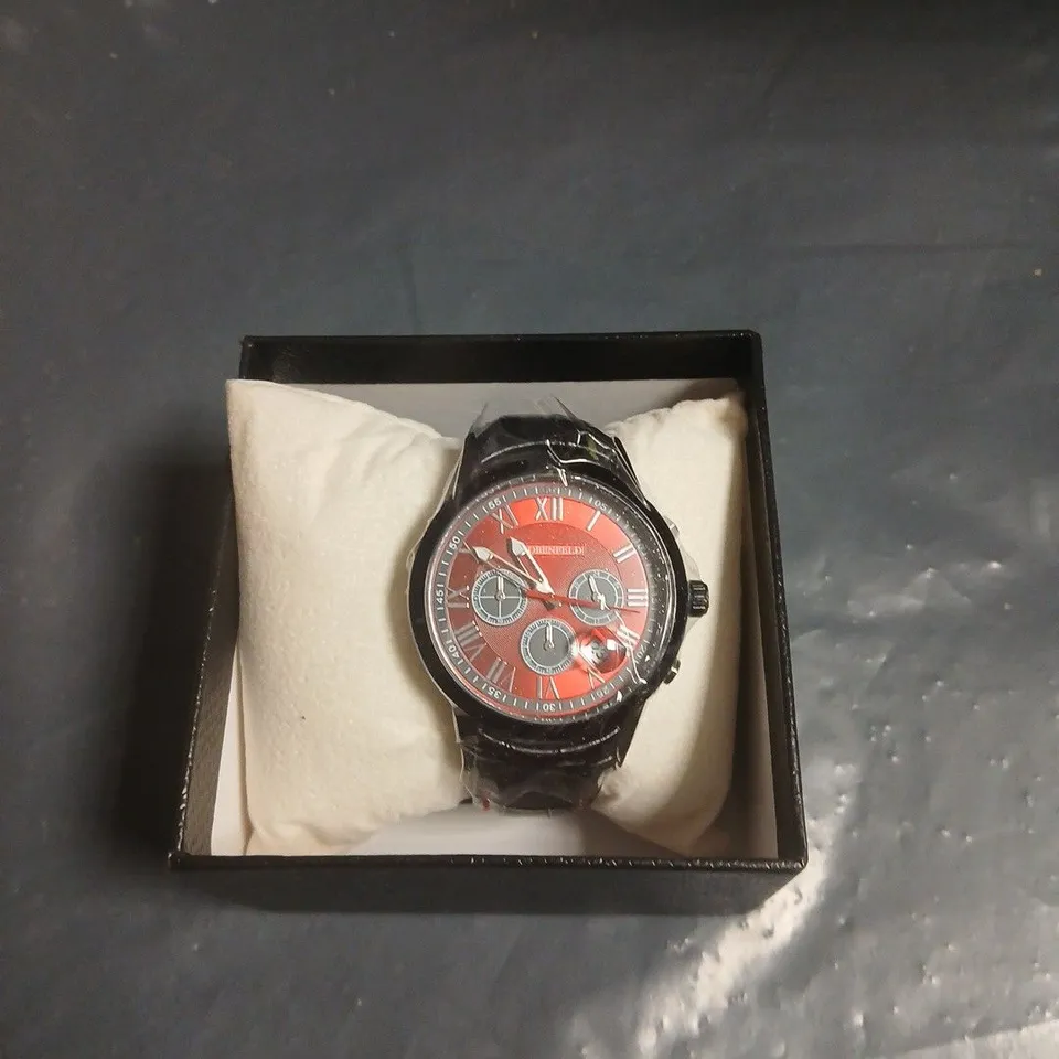 GLOBENFELD ROMAN CHRONO RED WATCH – BOXED (GF0014)