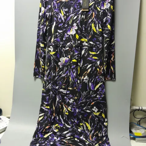 PHASE EIGHT ZENOBIA JERSEY DRESS IN BLACK MULTI - UK 10