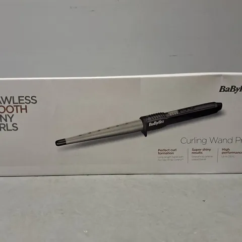 BOXED BABYLISS CURLING WAND PRO 