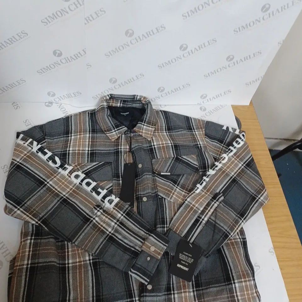 REPRESENT QUILTED FLANNEL SHIRT SIZE M