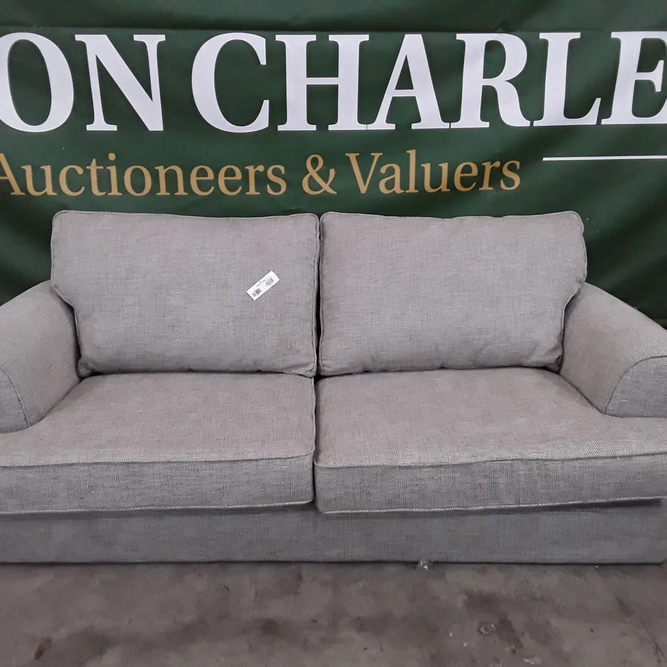 QUALITY DESIGNER 3 SEATER SOFA - GREY FABRIC 