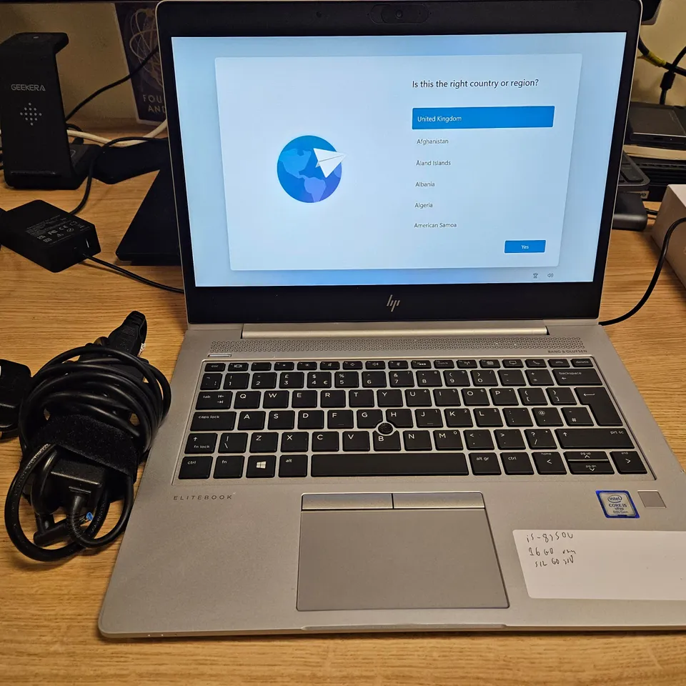 HP ELITEBOOK HSN-112C LAPTOP - INTEL CORE I5-8350U CPU, 16GB RAM, 512GB SSD