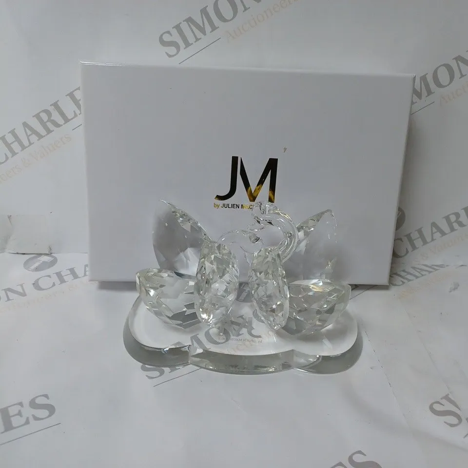 BOXED JULIEN MACDONALD CRYSTAL SWAN PAIR