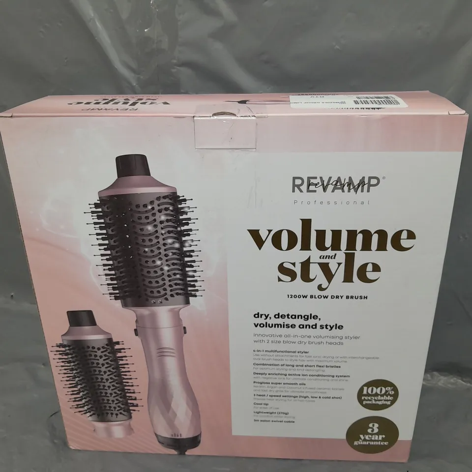 4 X BOXED REVAMP PROFESSIONAL VOLUME AND STYLE 1200W BLOW DRY BRUSH 