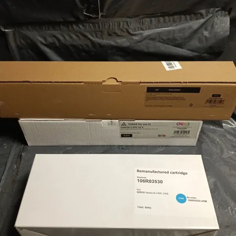 APPROXIMATELY 15 ASSORTED PRINTER TONER CARTRIDGES IN VARIOUS COLOURS