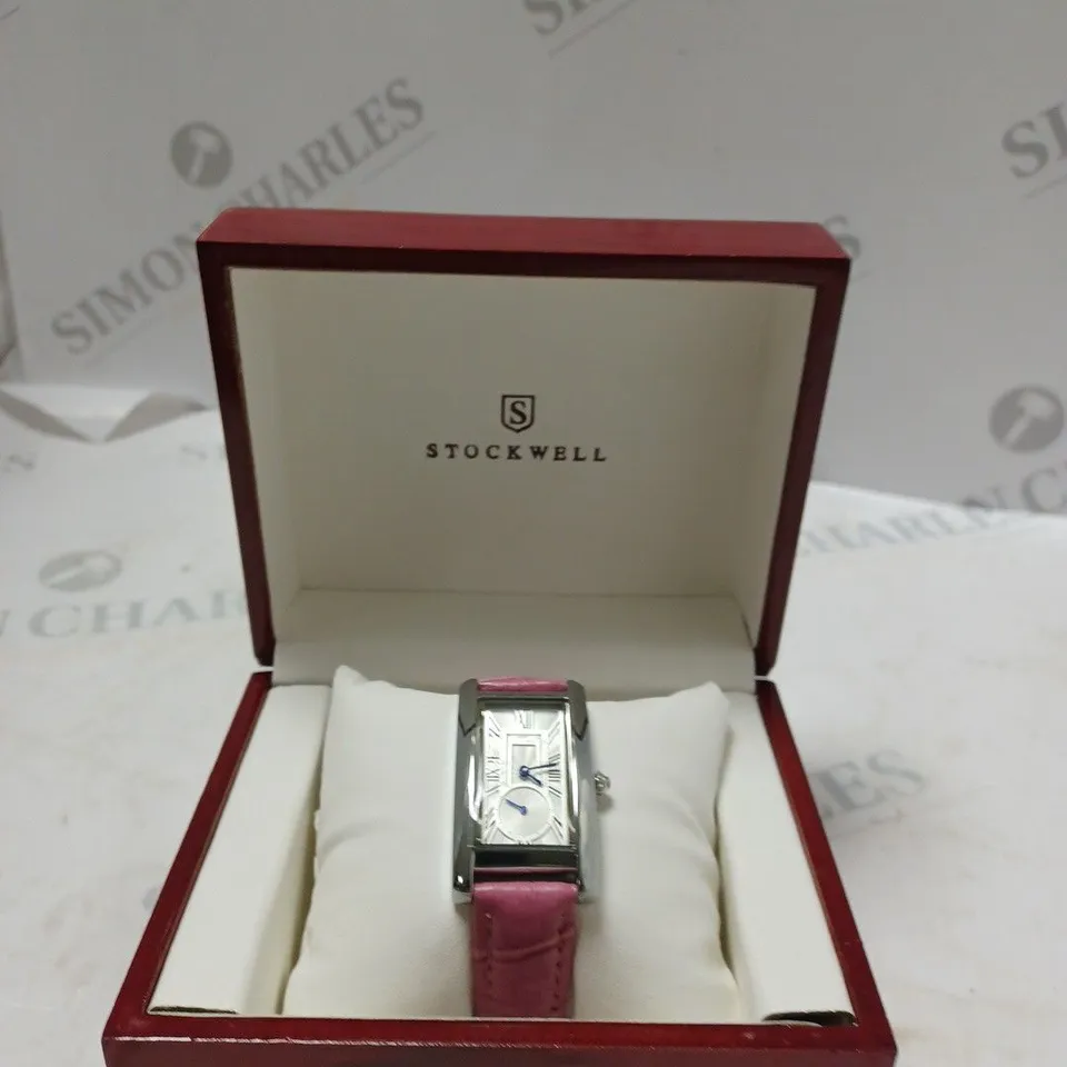 LADIES STOCKWELL WATCH – TEXTURED DIAL WITH SUB DIAL MINUTE HAND – LEATHER STRAP