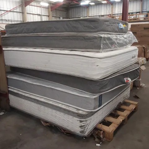 PALLET OF 6 UNBAGGED MATTRESSES - SIZES, BRANDS, CONDITIONS ECT VARY