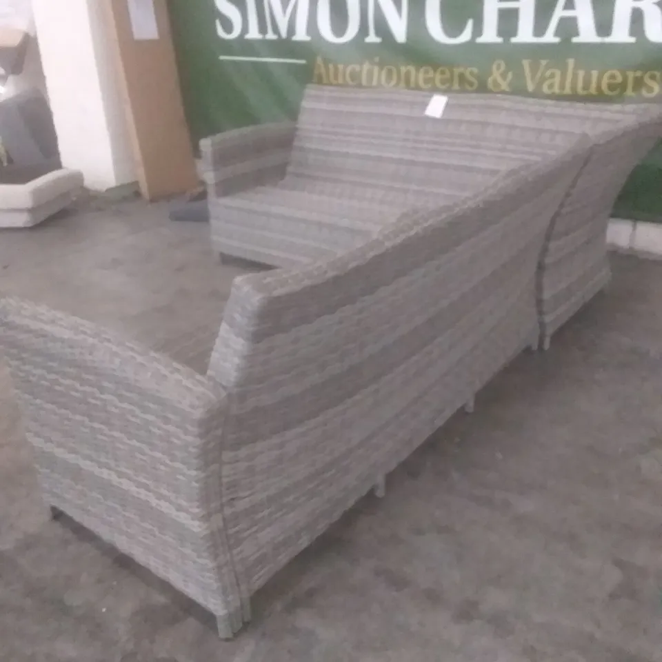 RATTAN EFFECT CORNER SOFA 