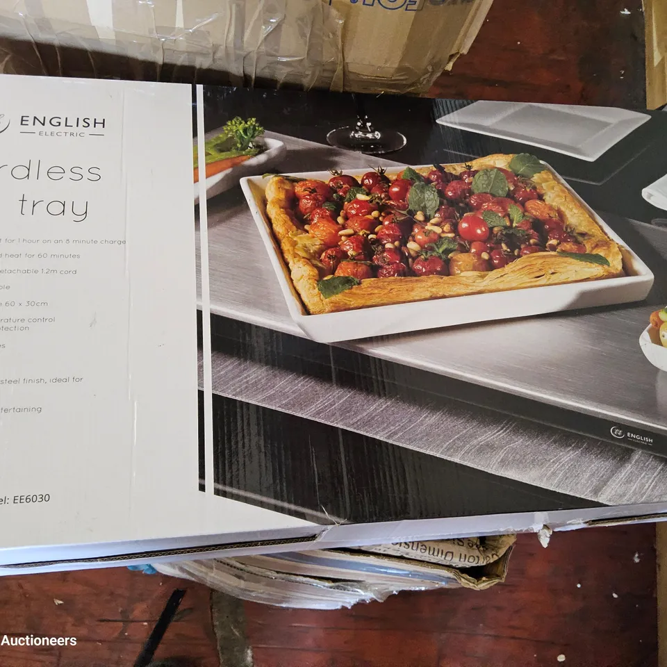 BOXED ENGLISH ELECTRIC CORDLESS LARGE HOT TRAY Model EE6030