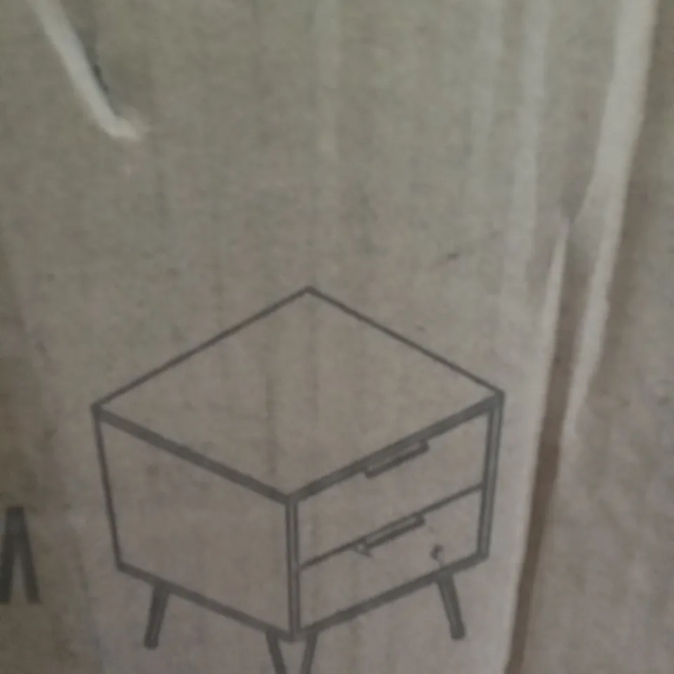BOXED ENKEL BEDSIDE TABLE - WHITE MATT 