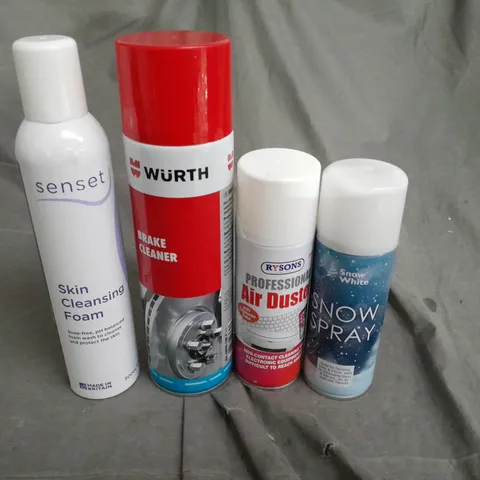 BOX OF APPROXIMATELY 15 AEROSOLS TO INCLUDE  -SENSET - WORTH BRAKE CLEANER - SNOW SPRAY - COLLECTION ONLY 