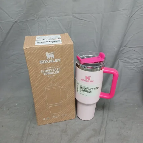 BOXED STANLEY THE FLOWSTATE QUENCHER H2.0 TUMBLER IN LIGHT PINK (1.18L)