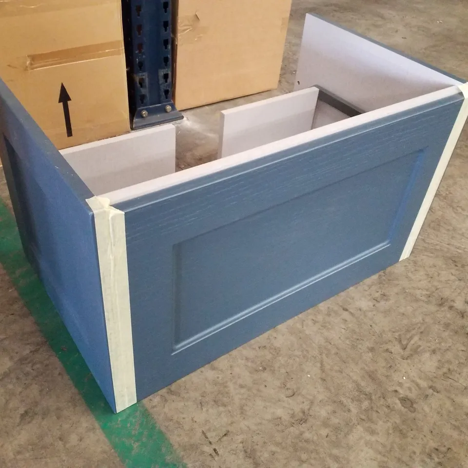 BOXED BRAND CHELWORTH WALL HUNG VANITY UNIT - CONTOUR BLUE ASH - 737×448×413MM