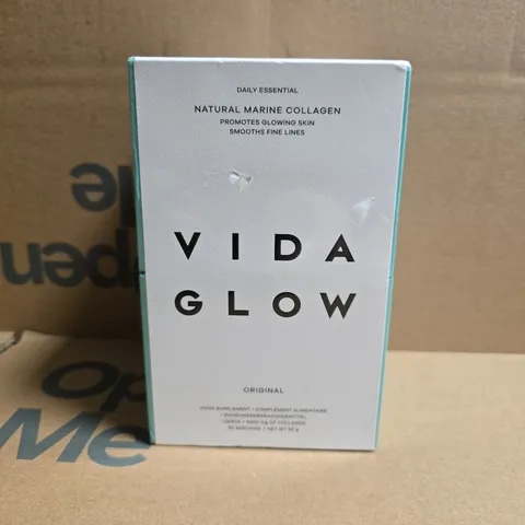 BOXED AND SEALED VIDA GLOW NATURAL MARINE COLLAGEN FOOD SUPPLEMENT (30 SERVINGS)
