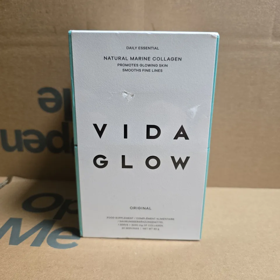 BOXED AND SEALED VIDA GLOW NATURAL MARINE COLLAGEN FOOD SUPPLEMENT (30 SERVINGS)