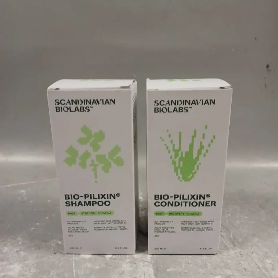 BOXED SCANDINAVIAN BIOLABS BIO-PILIXIN SHAMPOO & CONDITIONER 2X250ML