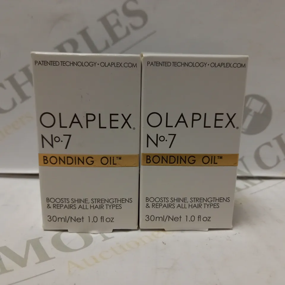 LOT OF 2 X 30ML OLAPLEX NO.7 BONDING OIL 