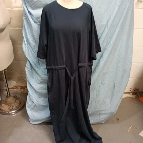 LTS WOMEN'S BLACK MAXI DRESS WITH WAIST BELT, UK 18 (EUR 46 US 14)