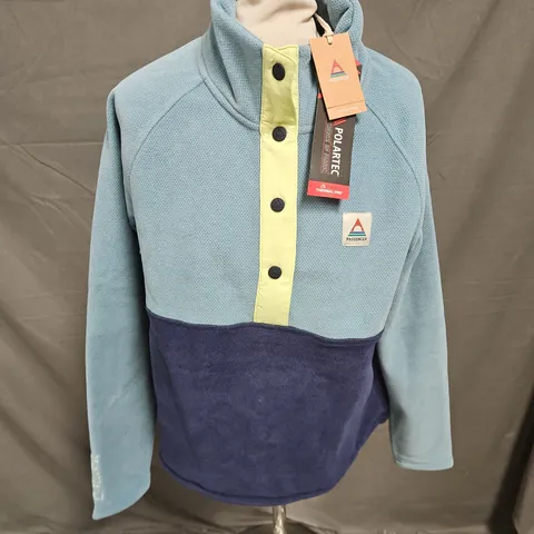 PASSENGER SNOWDROP PULLOVER RECYCLED POLARTEC FLEECE IN ARCTIC SIZE S