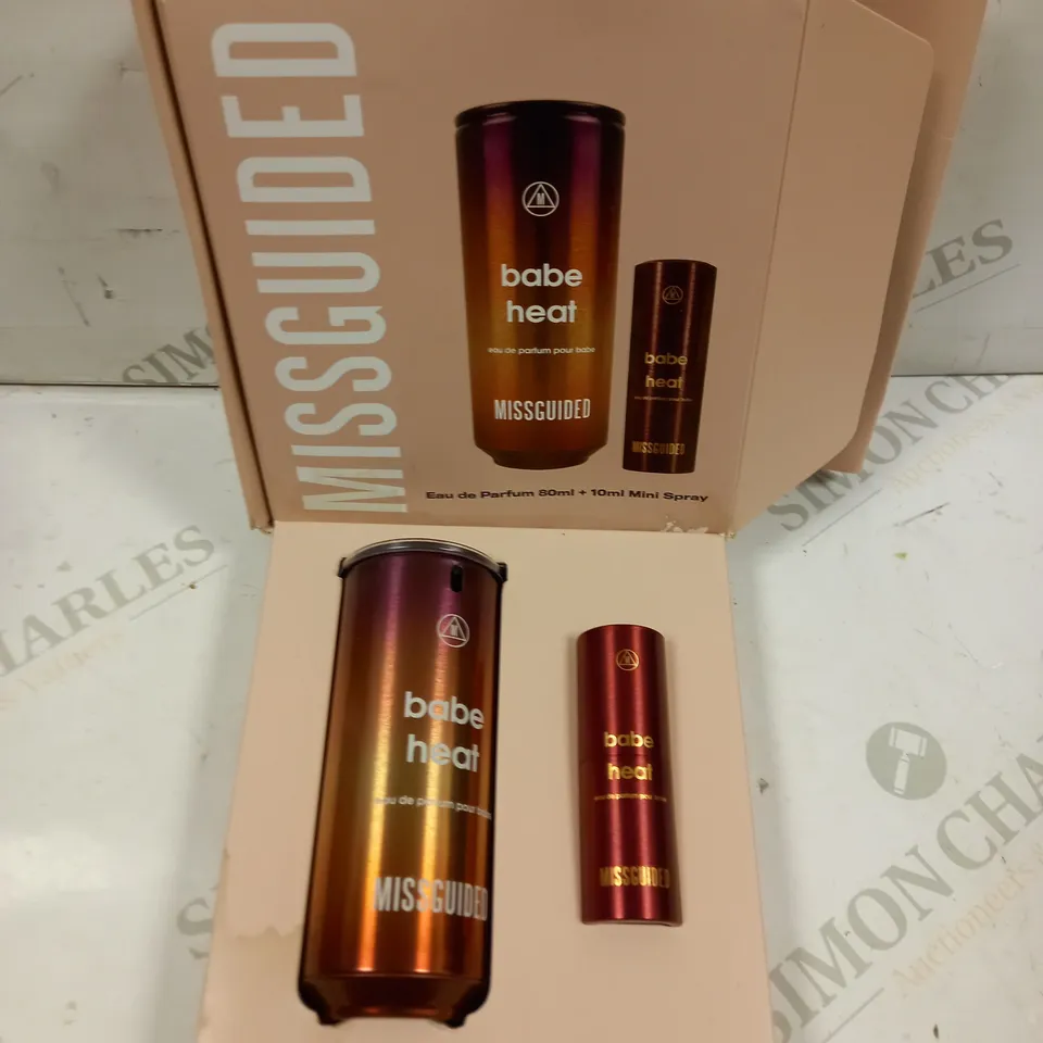 BOXED MISSGUIDED BABE HEAT EAU DE PARFUM AND MINI SPRAY SET 
