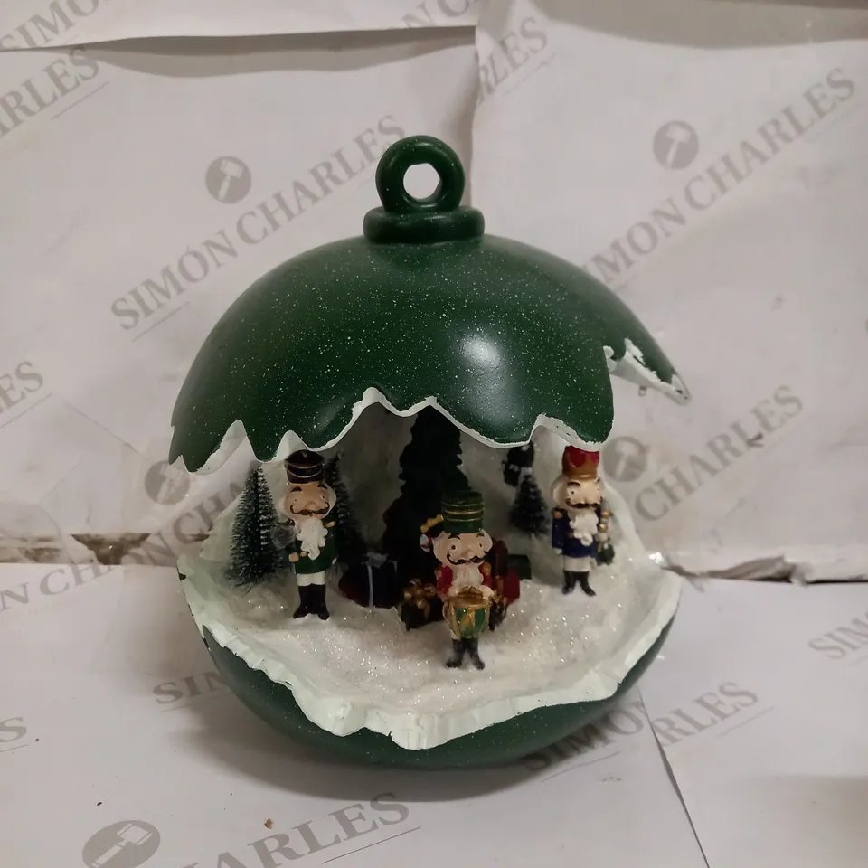 SANTAS EXPRESS PRE-LIT SPHERE WITH CHRISTMAS CHARACTER SCENE