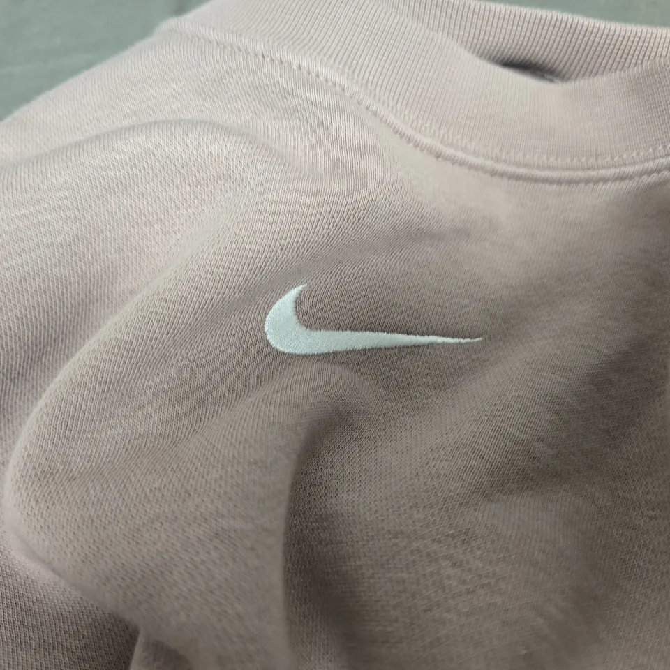 NIKE SWEATSHIRT – PINK/MAUVE WITH SWOOSH LOGO - SMALL